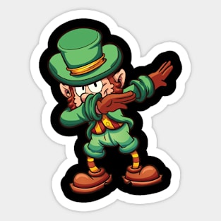 Dabbing Leprechaun St Patricks Day Dab Kids Boys Men Sticker